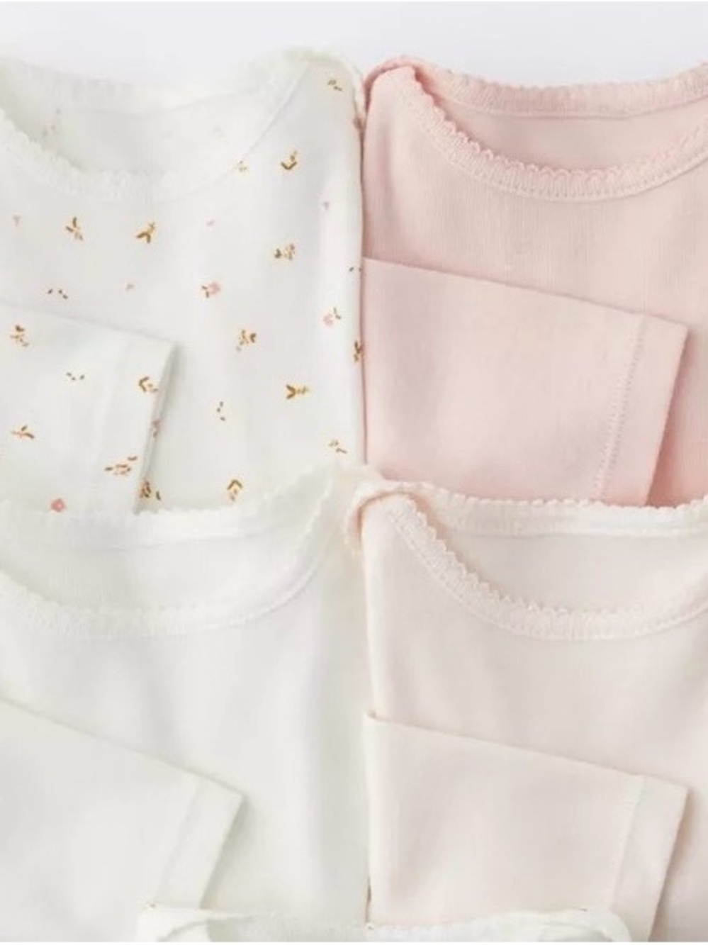 Zara Baby 4 Pack Bodysuit in soft pink